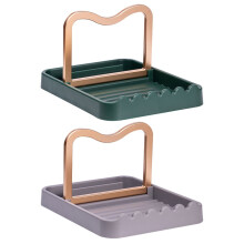 Lot de 2 repose-cuillères de cuisine, porte-couvercles, support pliable pour ustensiles de cuisine, support pour couvercles et cuillères.