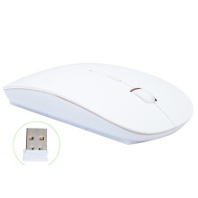 Vezeték nélküli egér laptopokhoz, PC-khez, tabletekhez, 2.4GHz (fehér)