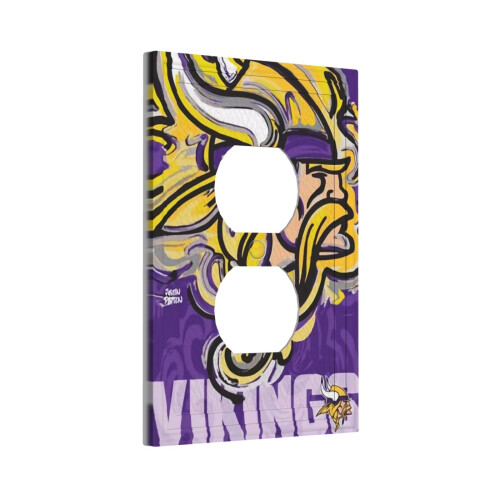 Vikings Lichtschalter, einzelnes Leder-Wandschalterpanel im römischen Stil, Einzel-/Doppel-/Zuglichtschalter 1