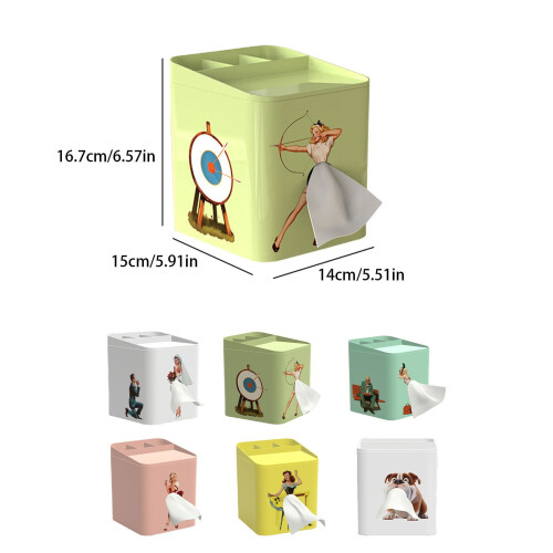 Federra Square Creative Tissue Box Beauty Puffy Swim Αστείο Tissue Box Πολυλειτουργικό Φωτιστικό Σπιτιού 2