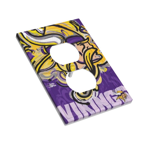 Vikings Lichtschalter, einzelnes Leder-Wandschalterpanel im römischen Stil, Einzel-/Doppel-/Zuglichtschalter 2