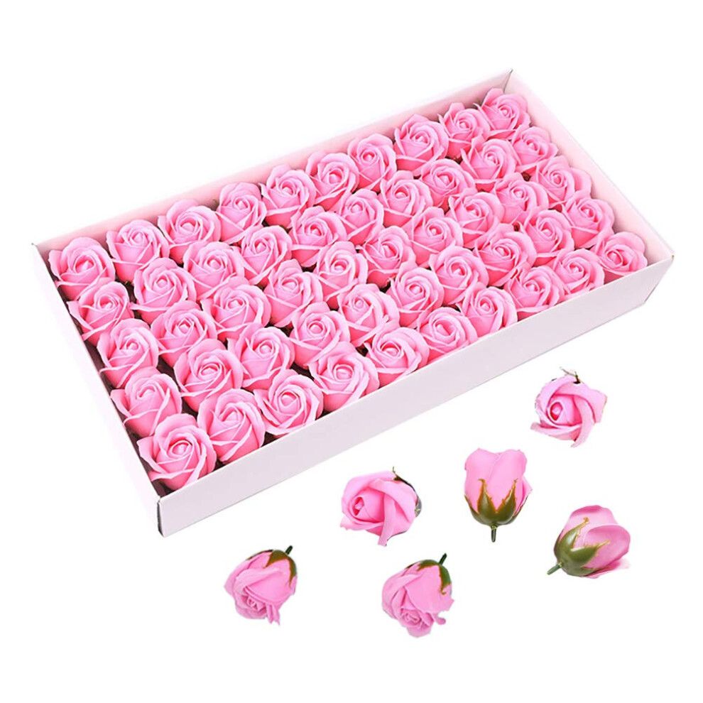 50PCS Soap Rose Flowers Gift Set with Essential Oil, Realistic Design, LongLasting Fragrance