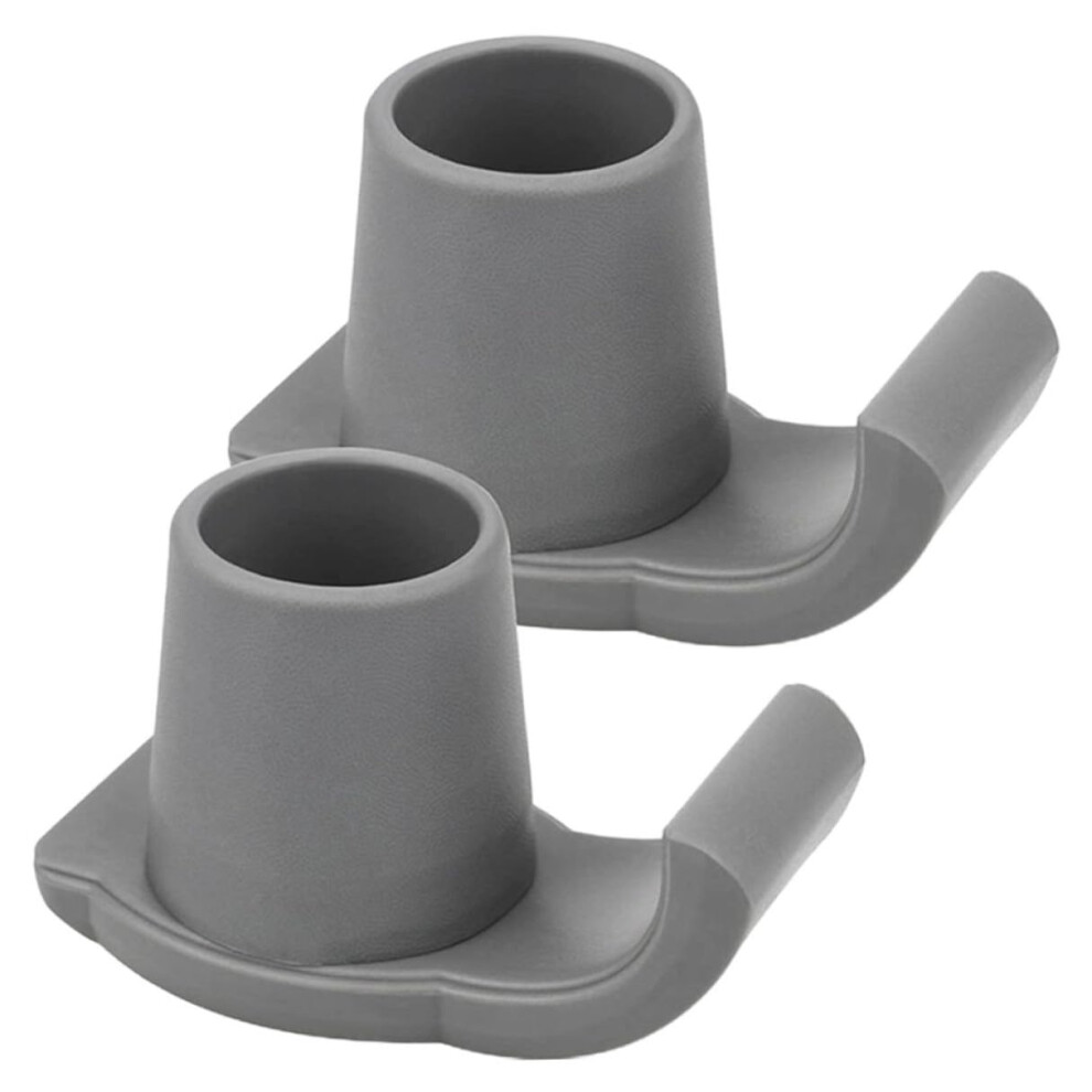Gray 2Pcs Heavy Duty Walker Ski Glides With Shock Absorption And Antiskid Design For Seniors