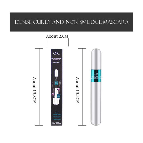 Waterproof Volumizing Mascara with Dual Brush 4D Curl Effect LongLasting SmudgeProof Wear 1