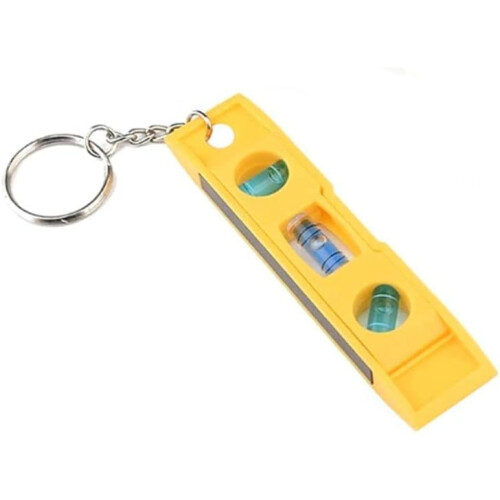3 Bubble Level Keychain with Triple Bubble Precision Compact Durable Carpenter Tool for Car Keys