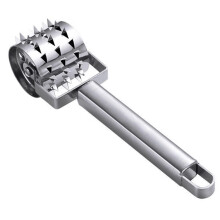 Meat Tenderizer Tool with DualSided Blades, Stainless Steel for Steak and Beef, Quick Marinade