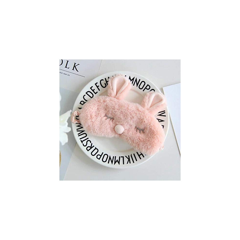 Cute Animal Plush Sleep Eye Mask For Kids With Blocking Nose Contour And Adjustable Strap Light