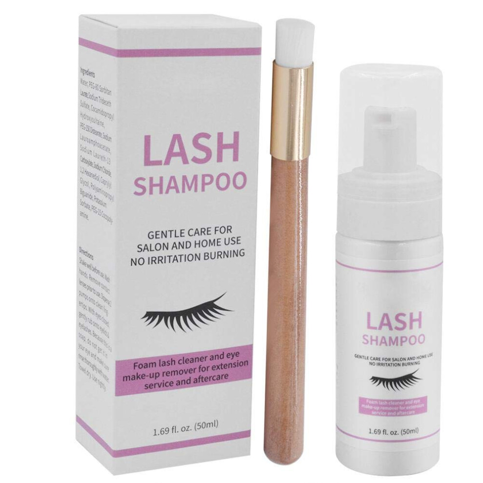 50ml Eyelash Extension Cleanser Foam with Gentle Tear Formula for Deep Lash Cleansing