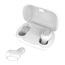 Nyidpsz Bluetooth5.0 -kuulokkeet TWS-langattomat kuulokkeet stereonappikuulokkeet latauslaatikolla - valkoinen