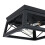 Unbranded2Light Caged Square/Rectangle Flush Mount Fixture Matte Black 5