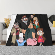 Gravity Falls Kuscheldecke, 127 x 152 cm, ultraweiches Mikrofleece, geeignet für Couch, Bett und Sofa, warmes Weihnachtsgeschenk für Frauen und