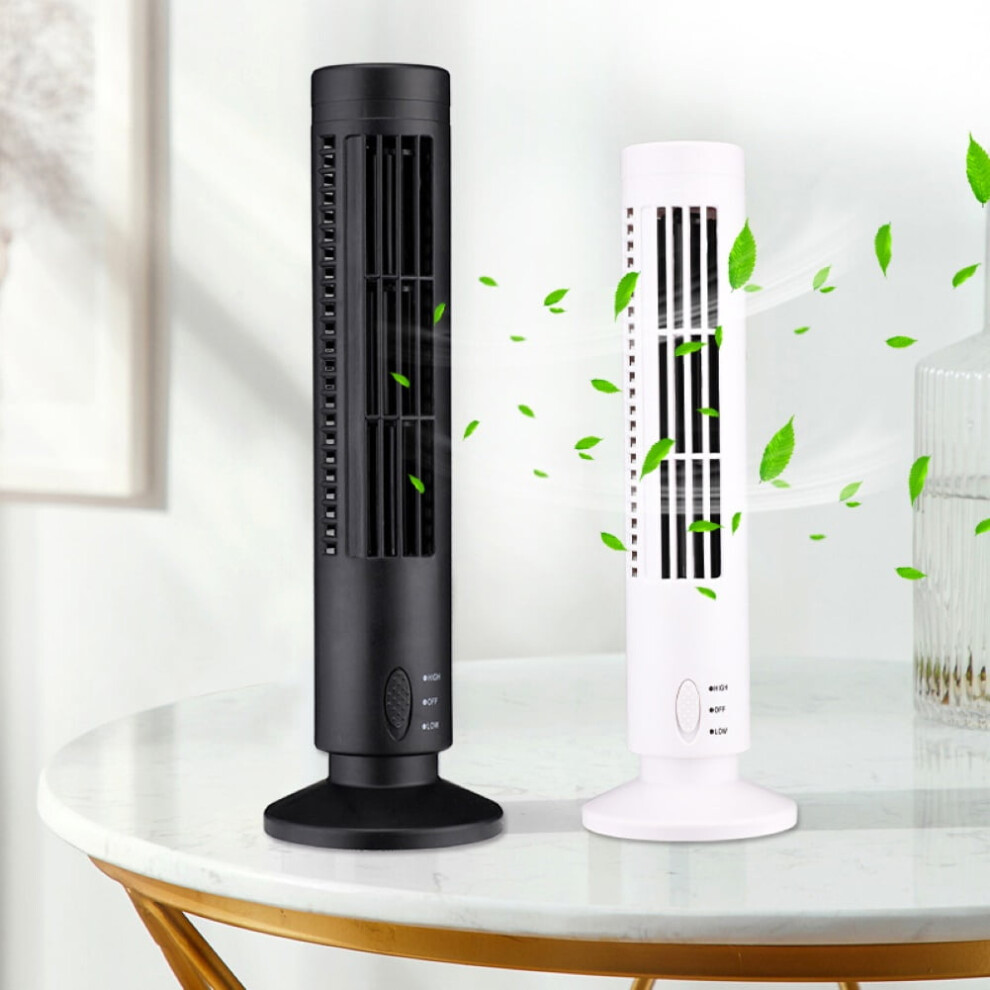 Hesroicy Home Office Mini Electric Usb Bladeless 2 Speed Desktop Air Cooling Tower Fan 9048212573203