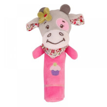 Babyrammelaar van zacht materiaal, speelgoed voor de ontwikkeling van de baby, schattig knuffeldier met geluid voor pasgeborenen