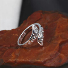RSAMD925Anello da donna/uomo in argento sterling massiccio placcato, NUOVO, regalo alla moda, TAGLIA APERTA H11
