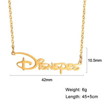RSAMD Collana con nome personalizzato per donne e bambini, targhetta in acciaio inossidabile, regalo - 40 cm - 1-10 lettere (si prega di lasciare
