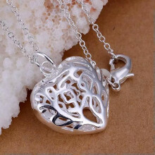 Collana con ciondoli a forma di cuore in argento RSAMD Fashion, graziosa e bellissima, gioielli adorabili