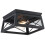 Unbranded2Light Caged Square/Rectangle Flush Mount Fixture Matte Black 2