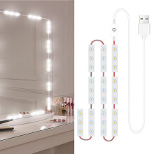 Soilse Scátháin Smíde LED Leyfeng10PCS, Rialú Tadhaill Inmhéadaithe, Cumhachtaithe ag USB, comhoiriúnach le scátháin vanity & seomra folctha,