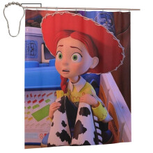 Cuirtín Cithfholcadáin Toy Story, 72x72 orlach, Uiscedhíonach, Frithsheasmhach in aghaidh Múnla, Prionta Ealaíne Paistí, Príobháideacht, agus