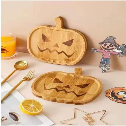 Καλοκαιρινές εκπτώσεις Viflosae Kitchen Gadgets Ξύλινος δίσκος κολοκύθας φαντασμάτων για 2