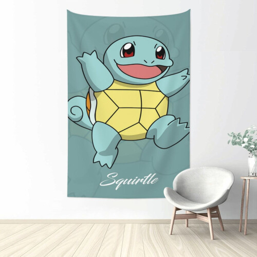 Squirtle Tapestry Μεγάλο Banner Κρεμαστό Τοίχο Ταπισερί Αισθητική Αφίσα Καλλιτεχνικό Φόντο