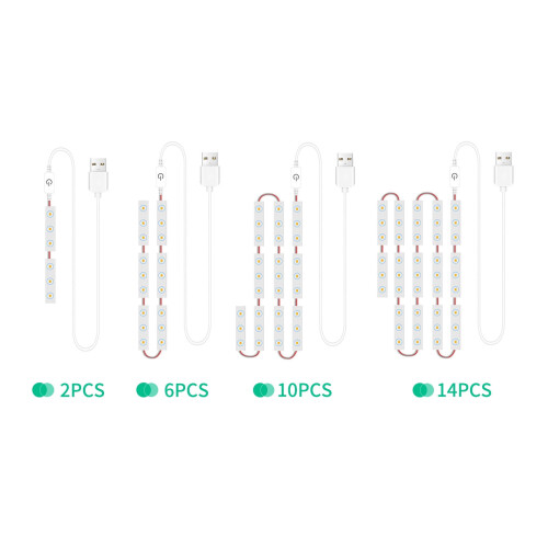 Φωτιστικά καθρέφτη μακιγιάζ LED Leyfeng10PCS, με ρύθμιση έντασης, τροφοδοσία USB, συμβατά 1