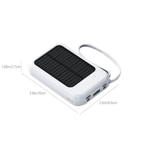 Ηλιακός φορτιστής Quinlirra 20000mAh με καλώδιο, φορητή τράπεζα τροφοδοσίας για υπαίθρια 2