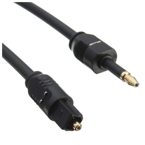 1m3ft Toslink σε Mini Plug 3.5mm Ψηφιακό Οπτικό Καλώδιο Ήχου SPDIF Επιχρυσωμένο 2