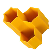 1 Stück Kreativer Büro-Stiftehalter, Kosmetikpinselhalter (Gelb)