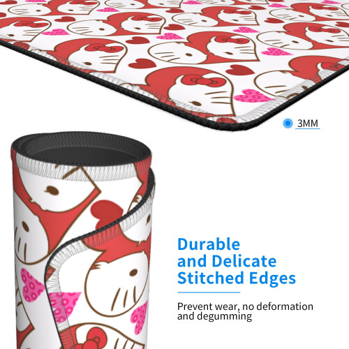 Hello Kitty Αντιολισθητικό Λαστιχένιο Mouse Pad Τετράγωνο Αδιάβροχο Επιτραπέζιο Pad 2