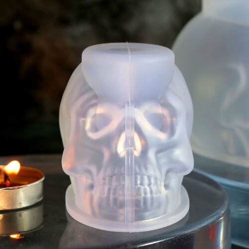 SUSUchens Halloween3D Καλούπι Ρητίνης Κρανίου DIY Χειροτεχνία Εποξειδικός Πηλός Κερί Κερί 2
