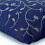 Capa de almofada quadrada azul royal de 45x45cm (18x18 polegadas), algodão e linho, estampa floral com folhas e miçangas - Day Dreamer 2