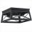 Unbranded2Light Caged Square/Rectangle Flush Mount Fixture Matte Black 3