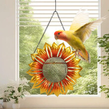 Miayilima Vogelfutterhaus im Ausverkauf – Exquisite, sonnenblumenförmige Metall-Hängedekoration *1