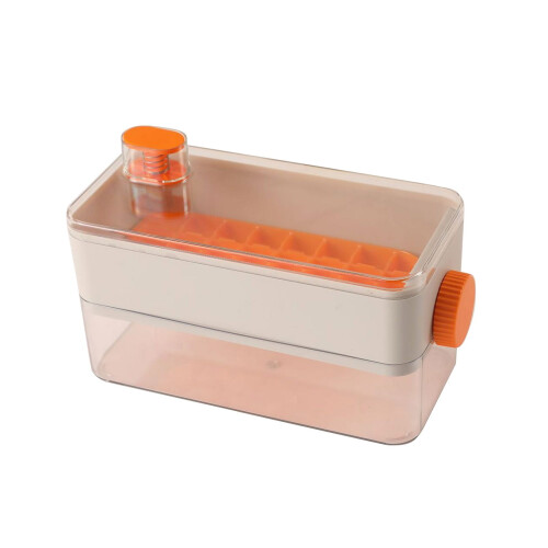 HKUKY Δίσκος πάγου τύπου πρέσας Ψυγείο Ice Box Artifact32Grids με καπάκι Οικιακή σφραγισμένη