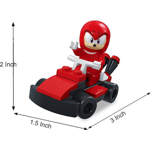 6 τεμάχια Sonic Building Blocks Μίνι φιγούρες δράσης Παιχνίδια με αυτοκίνητα κινουμένων 1