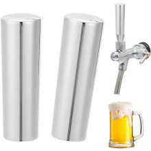 2 Stück Bierzapfhahngriffe, 8,5 mm Loch, Edelstahl, für Bierzapfanlagen, Zapftürme, Kugelhahn-Zapfanlagen, Heimbrauzubehör