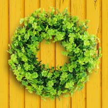 St. Patricks dag krans grøn bladkrans hængende ornament forår udendørs terrasse dekoration dørhængende