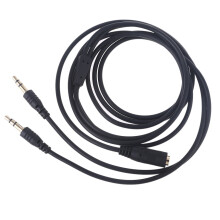 Cabo divisor Y de áudio para fone de ouvido e microfone com conector fêmea de 3,5 mm para dois conectores macho de 3,5 mm