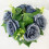 Coroa de Velas Pequena em Formato de Guirlanda, 25cm/9,8 polegadas - Decoração Floral Artificial com Rosas Vermelhas Vinho - Centros de Mesa e 1