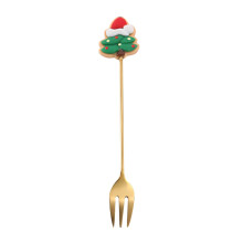 Weihnachtskranz Edelstahl-Geschirr Gabel Serviceart Geschirr Essbesteck Löffel Gold Senior Fashion