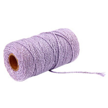 Corde en lin Hvmvliv, 100 m de long, ficelle de coton pour loisirs créatifs, 1 pièce, violette