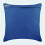 Capa de almofada quadrada azul royal de 45x45cm (18x18 polegadas), algodão e linho, estampa floral com folhas e miçangas - Day Dreamer 3