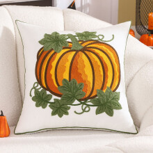 Capa de Almofada Poaug em Liquidação, Decoração de Outono Ruiday, Almofada de Halloween com Abóbora e 45x45cm (18"x18")