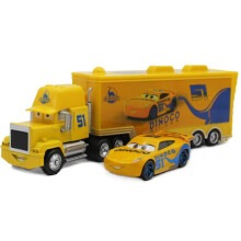 Disney Pixar Planes and Cars Lightning McQueen Mack Transporter Truck Car Set Toys #4