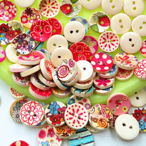 Winysin Μοτίβο 15 χιλιοστών 100 τεμάχια Εκτύπωση Scrapbooking Μικτές στρογγυλές τρύπες 2