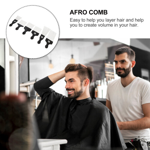 6 τεμάχια χτένα Afro, φαρδιά χτένα ABS, χτένα για ντεμπερδέματα, περούκες, πλεξούδες, 2