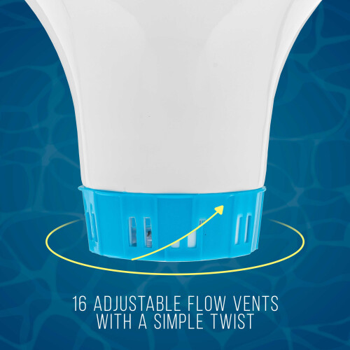 US Pool Supply Spa & Υδρομασάζ Πλωτός Διανομέας Χλωρίου/Βρωμίου 4-1/2" με Θερμόμετρο 120F, 2