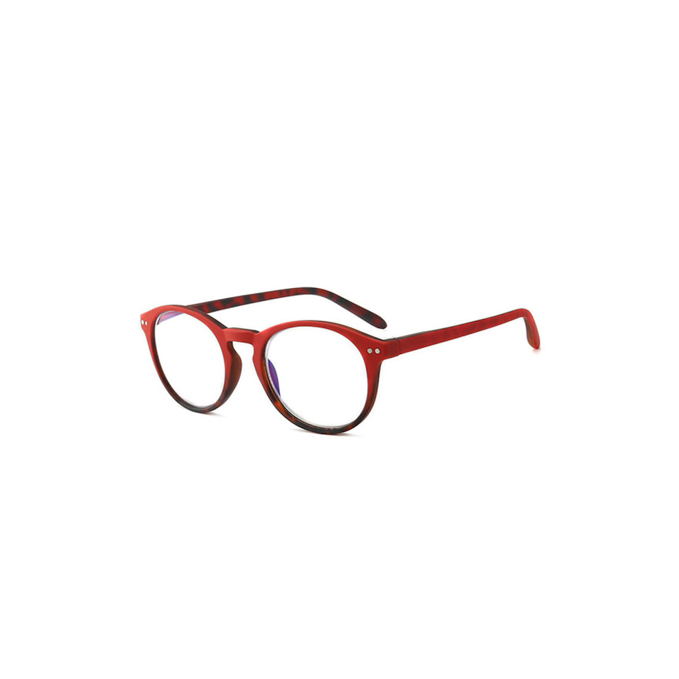 Comfortable Anti-Blue Light Reading Glasses Red +1