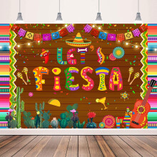 Fundal pentru decorațiuni de petrecere Fiesta, fundal pentru banner Fiesta pentru decorațiuni de petrecere mexicană, fotografie de fundal în stil